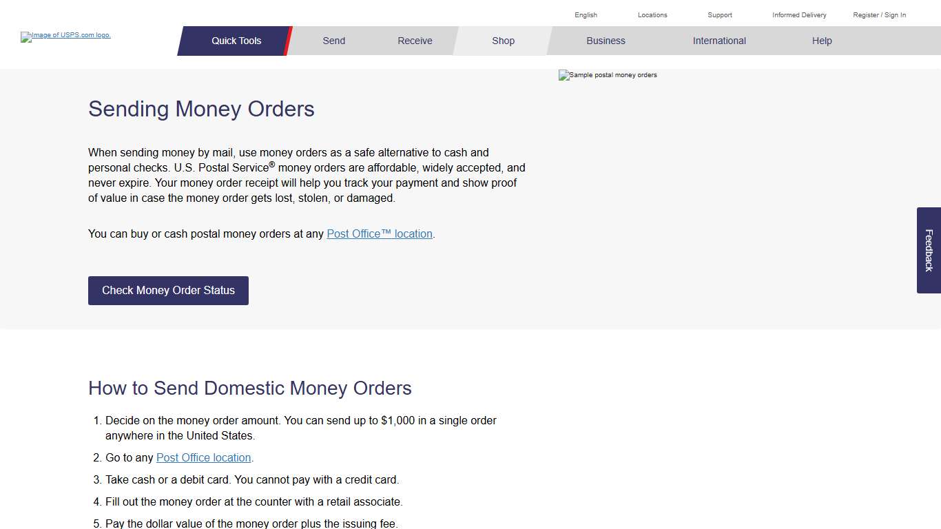 Money Orders USPS